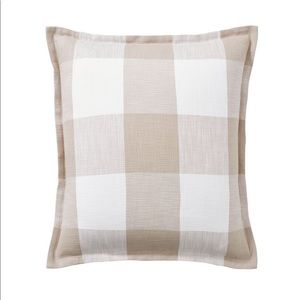 Pottery Barn Euro Sham Gingham Pillow
